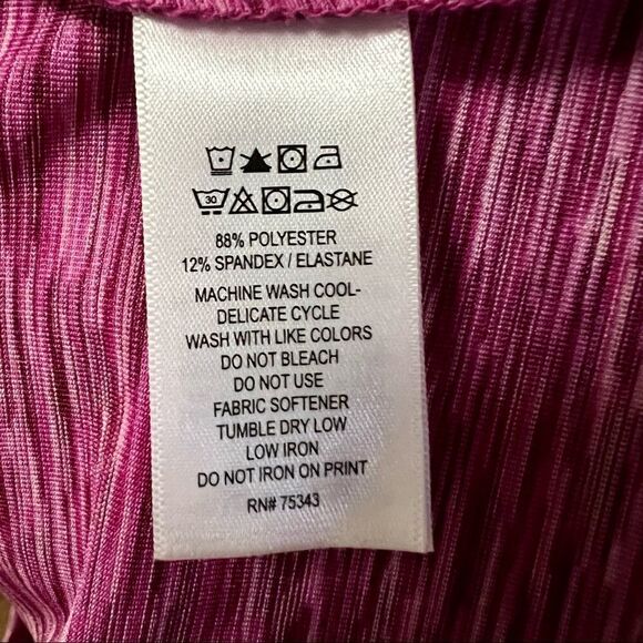 Dakini pink spacedye sleeveless crossback pocket midi athletic tank dress S - Picture 7 of 7